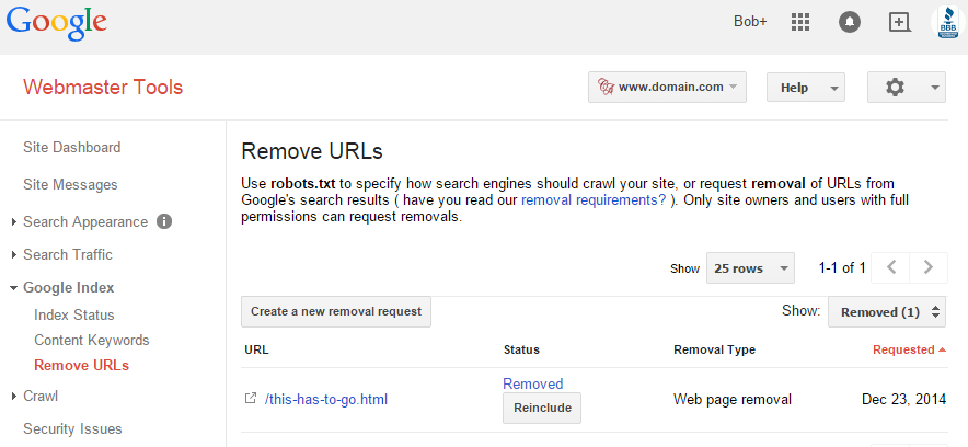 Remove URL