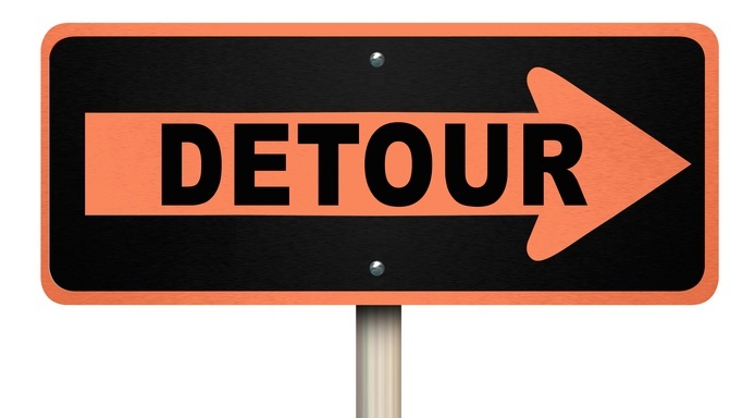 redirects - detour sign